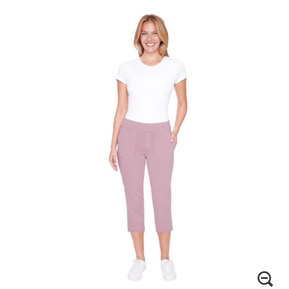 Up! Pull On Stretch Capri Pants Pink Size XS
